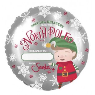 Elf Arrival Balloon North Pole Special Delivery